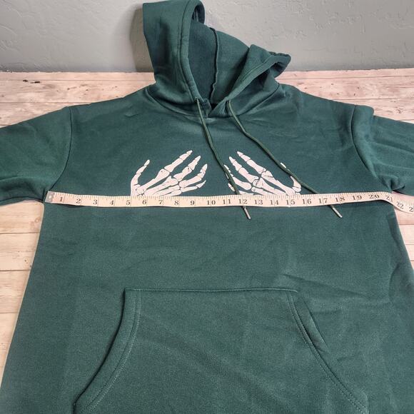 SHEIN Skeleton Hands Drawstring Thermal Lined Hoodie Large NWT - Picture 6 of 7